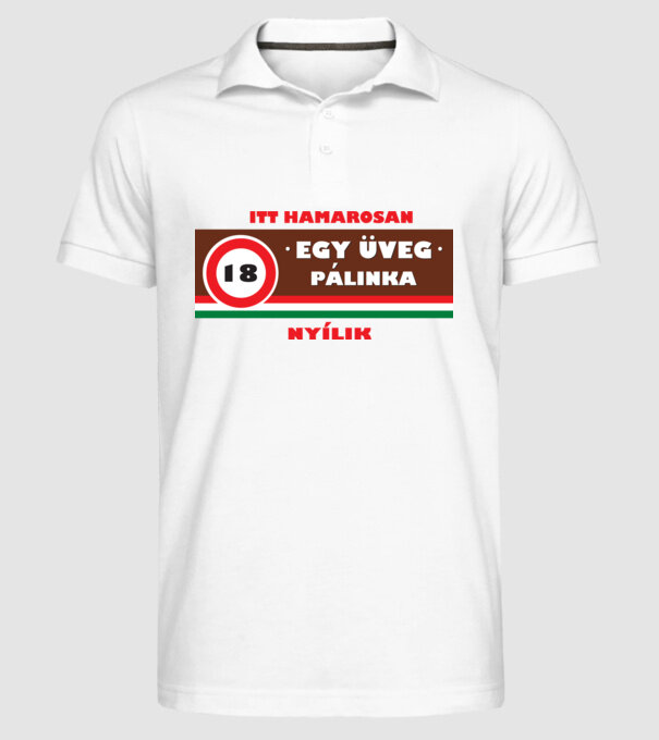  minta fehér pólón