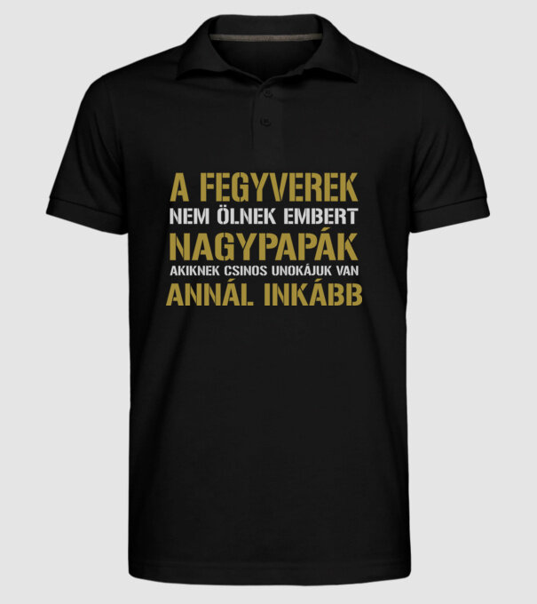  minta fekete pólón