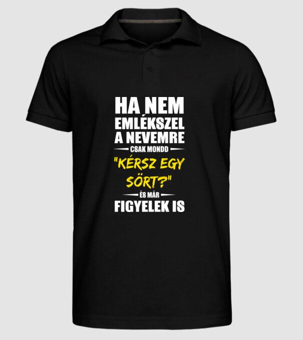  minta fekete pólón