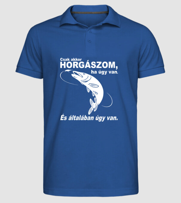  minta királykék pólón