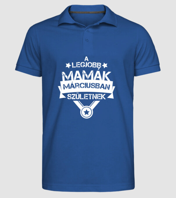 minta királykék pólón