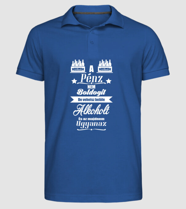  minta királykék pólón