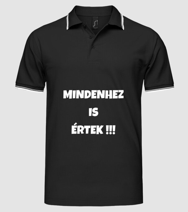  minta fekete pólón