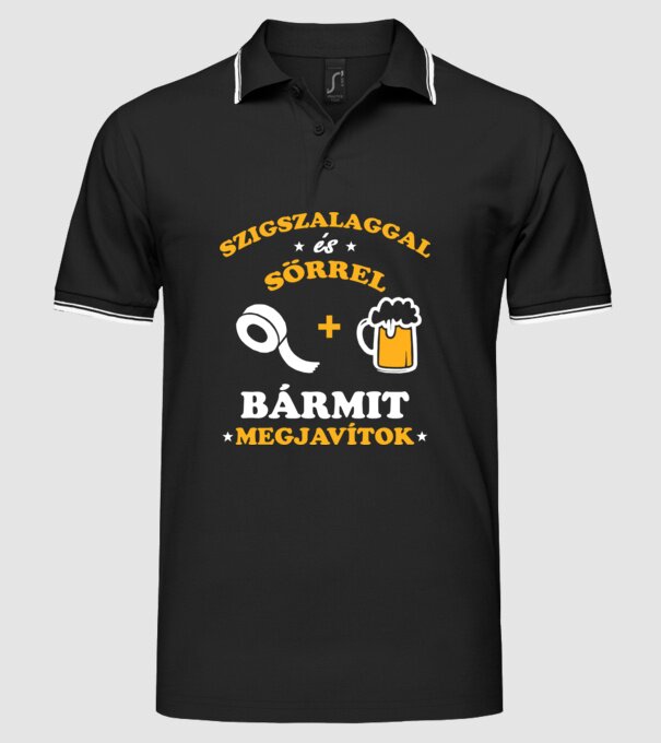  minta fekete pólón