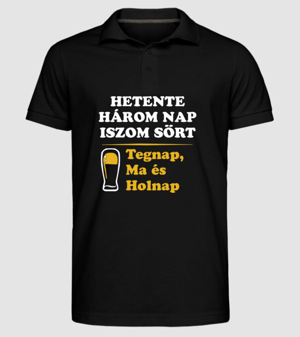  minta fekete pólón