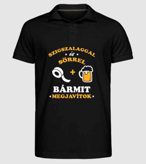  minta fekete pólón